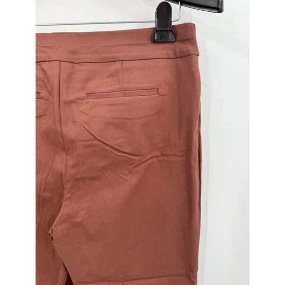 Chico's Bridgett Pull On Ankle Pants 2P 12P Rust Orange Comfort Business Casual - Picture 4 of 8